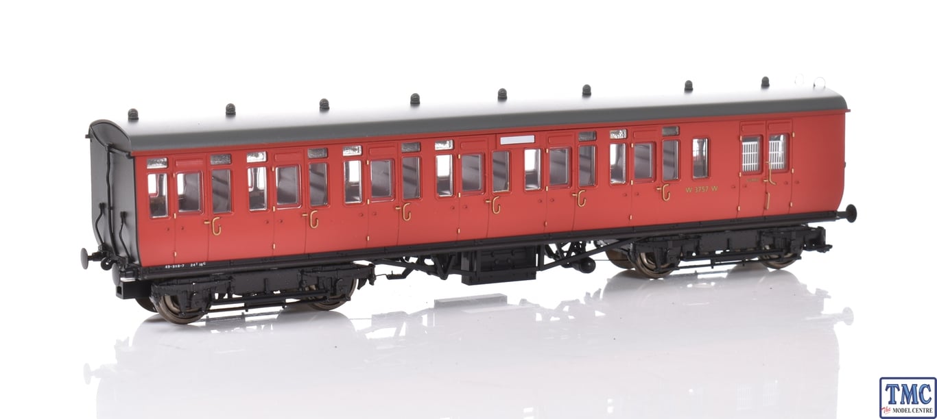 GWR Toplight Mainline City BR Maroon 2nd Brake 3757 GWR Toplight Mainline City BR Maroon 2nd Brake 3757
