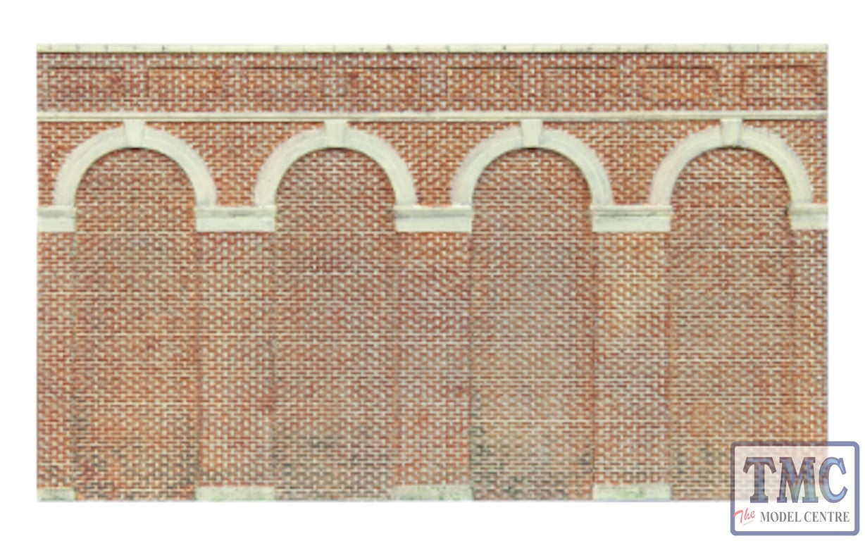 High Level Arched Retaining Walls x 2 (Red Brick) High Level Arched Retaining Walls x 2 (Red Brick)