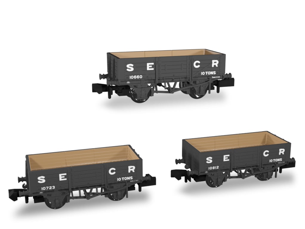 SECR Wagons Pack 2 – BR Livery 5 Planks (Dia.1349) SECR Wagons Pack 2 – BR Livery 5 Planks (Dia.1349)