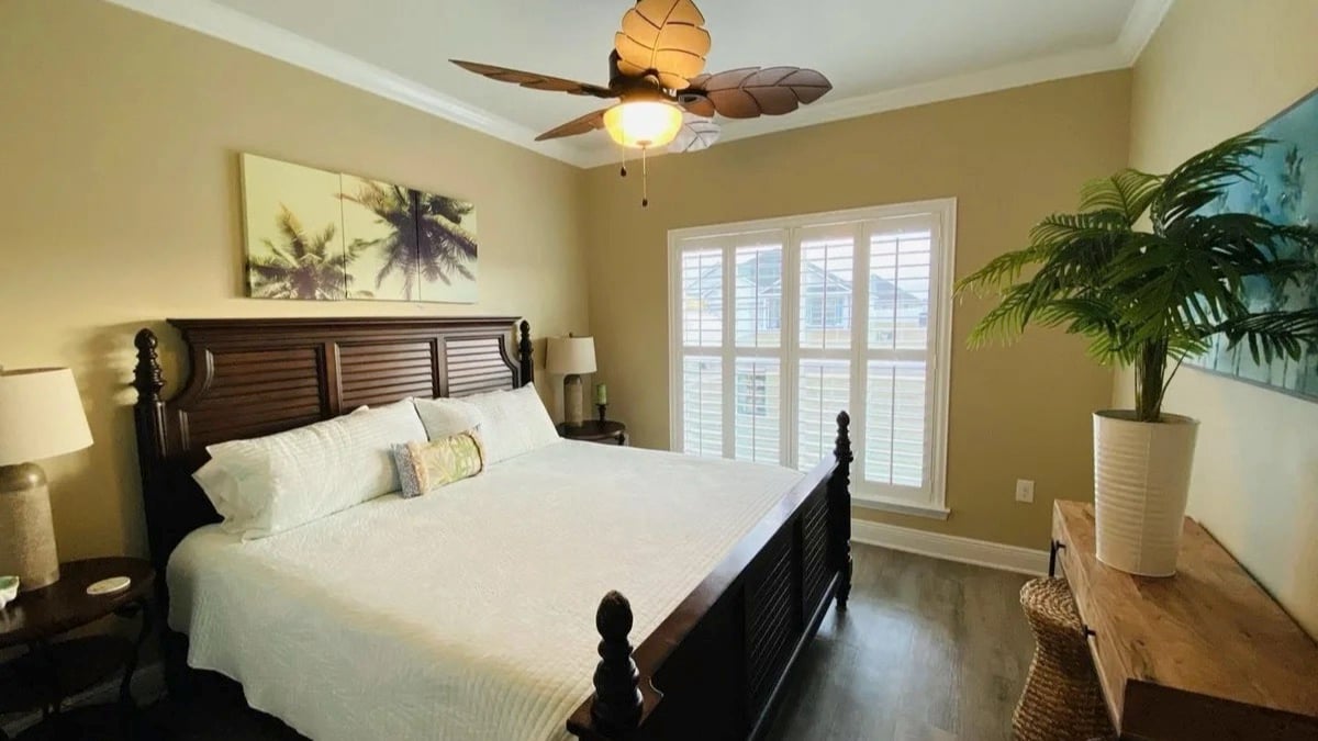 Painted white brick home exterior