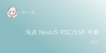 浅谈 NextJS RSC/SSR 中数据水合和持久化数据（二）