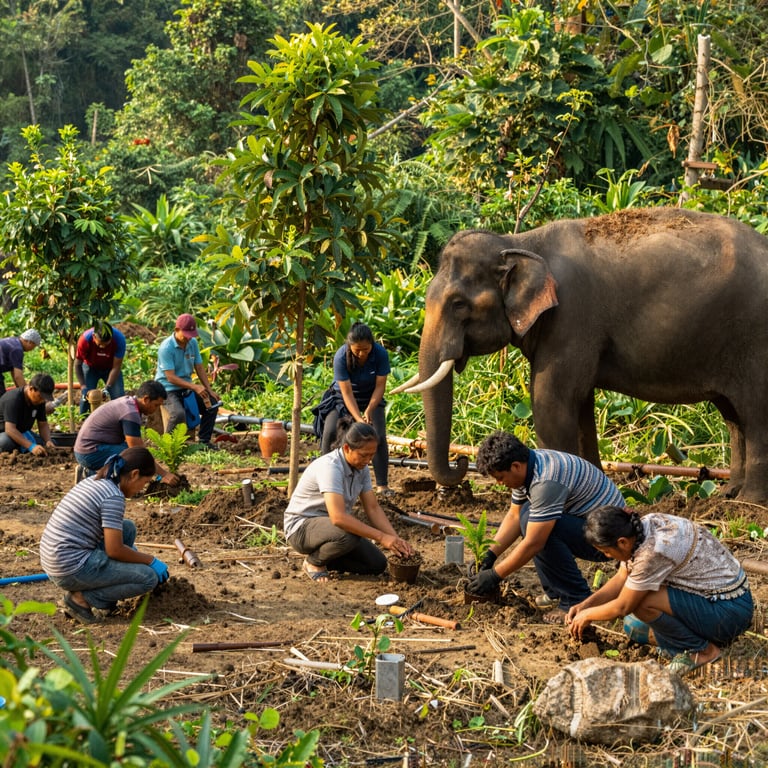 Progetti Ecologici che Favoriscono la Coesistenza tra Umani ed Elefanti in Asia