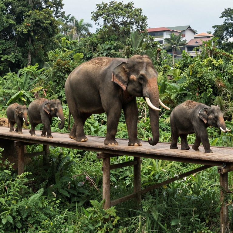 Infrastrutture sostenibili per proteggere gli elefanti asiatici dalla frammentazione degli habitat