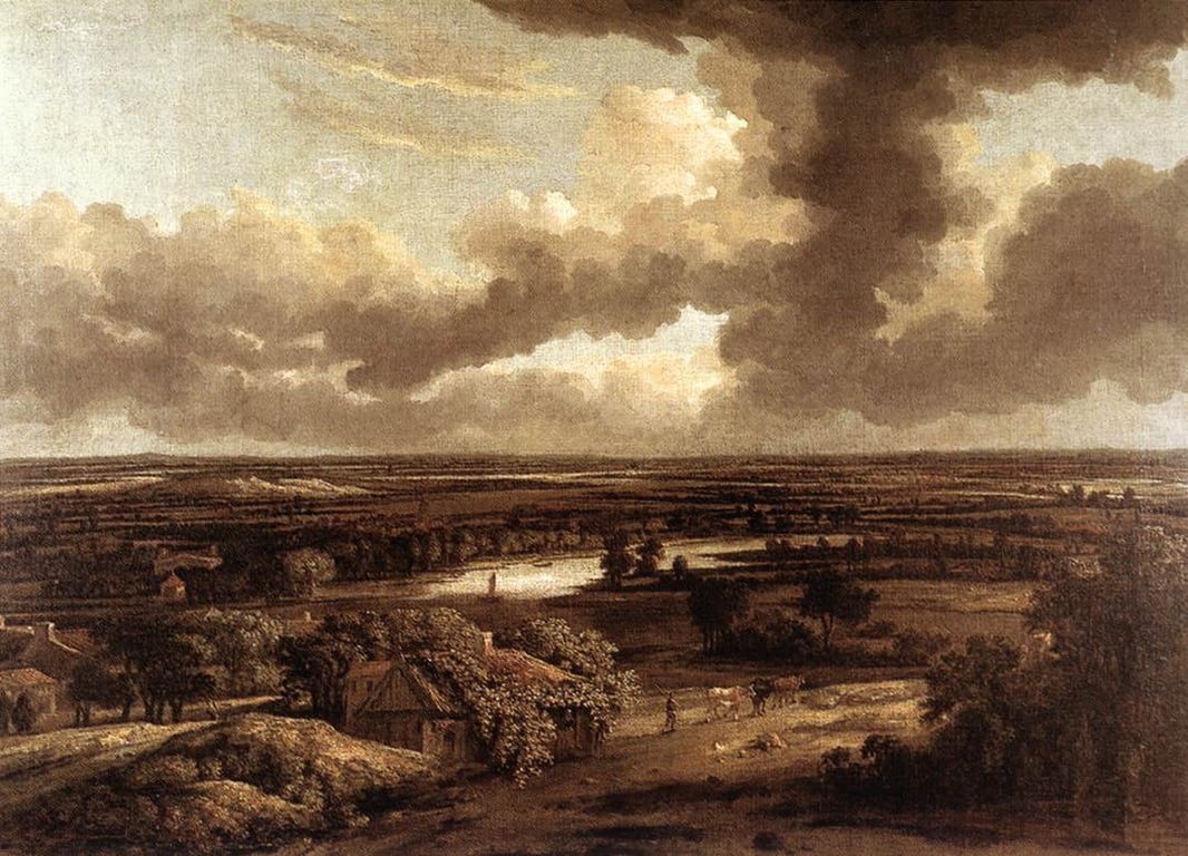 Landschap gezien vanaf de duinen