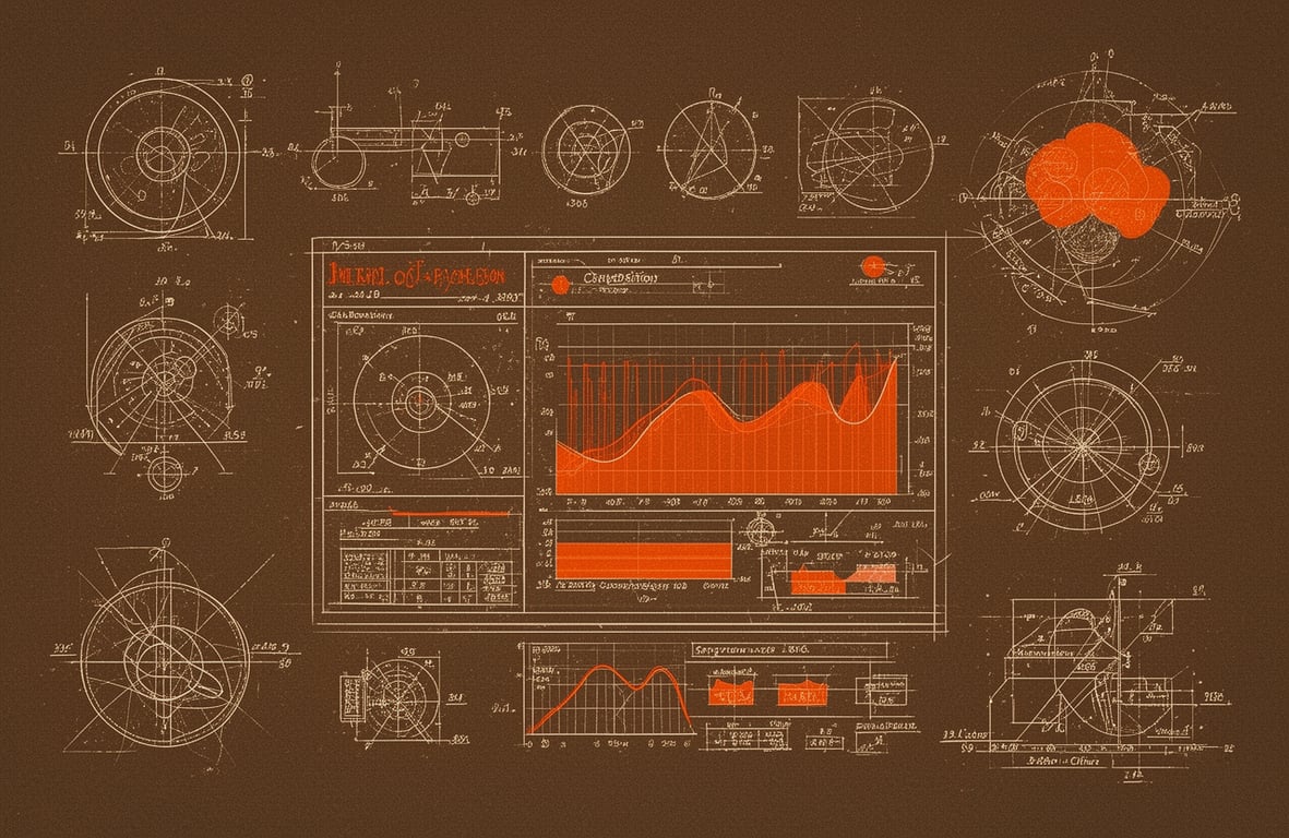 Search analytics dashboard with organic growth chart