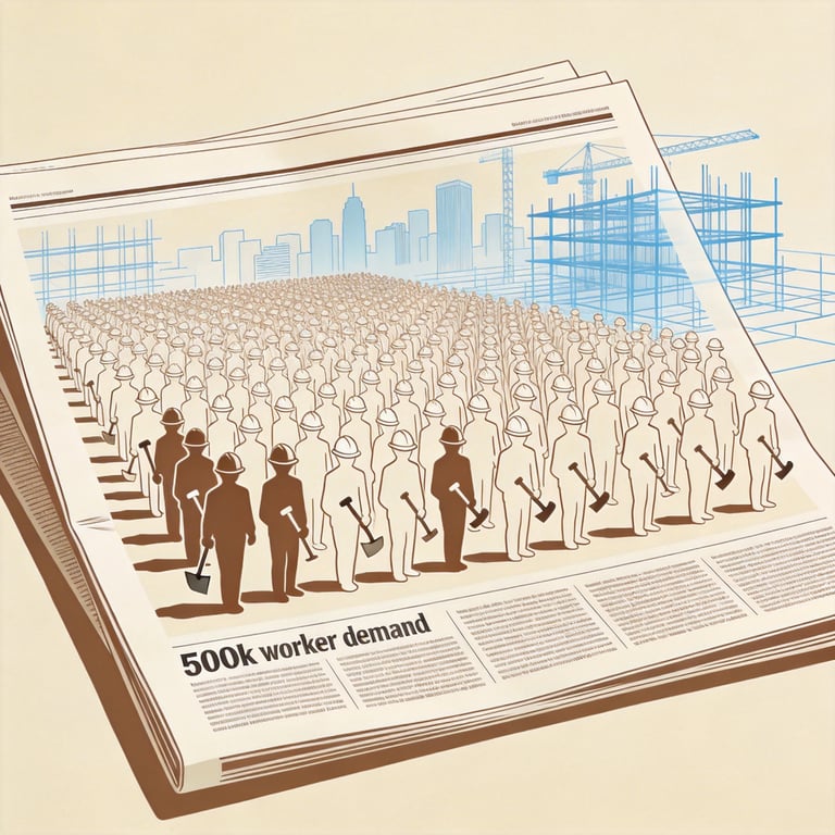 U.S. Construction Labor Shortage: 456,000 Workers Needed in 2027