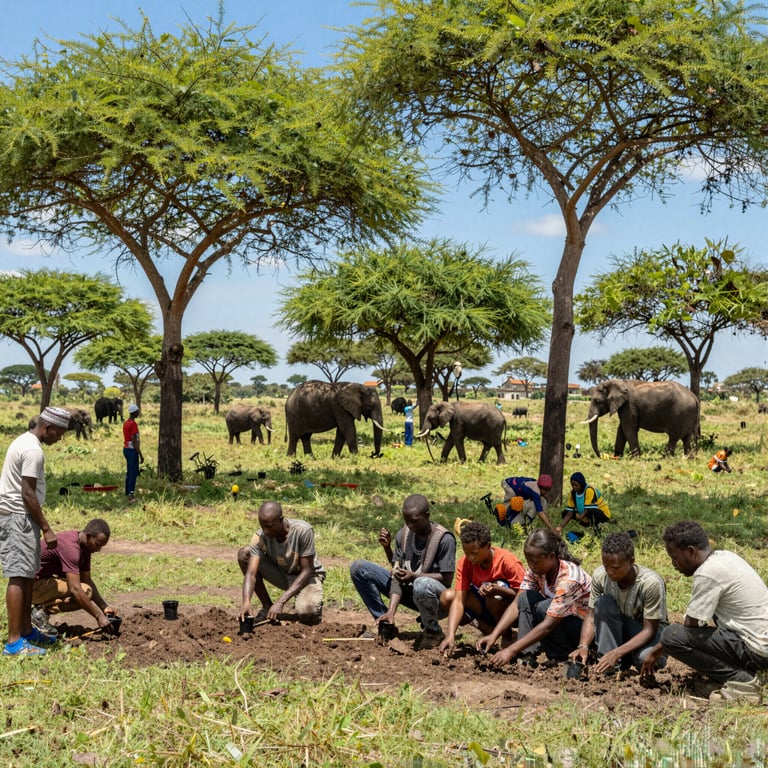Iniziative comunitarie per conservare l'habitat naturale degli elefanti africani