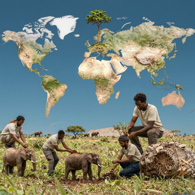 Iniziative mondiali per salvare e conservare la popolazione di elefanti