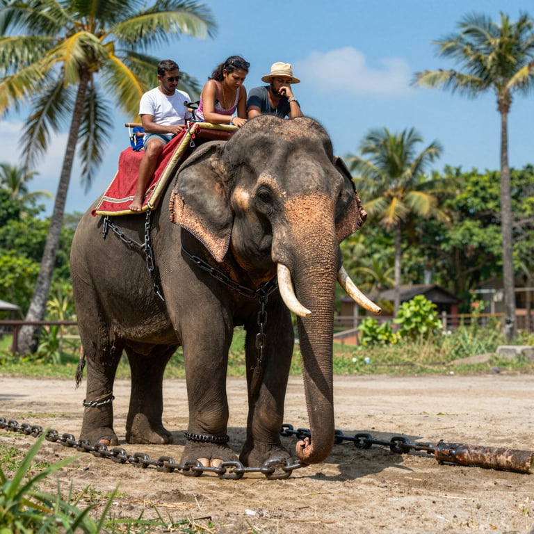 Rapporto Allarmante: Due Elefanti su Tre in Cattività Turistica Soffrono Condizioni Disumane