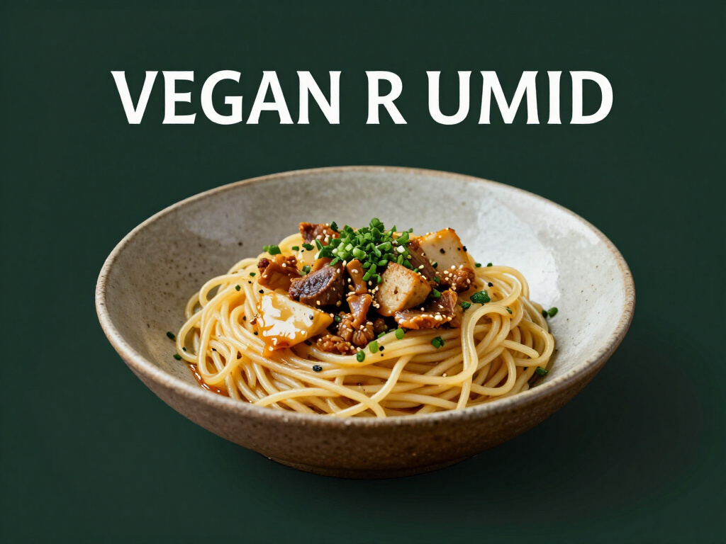 Vegan maaltijd op een groene achtergrond