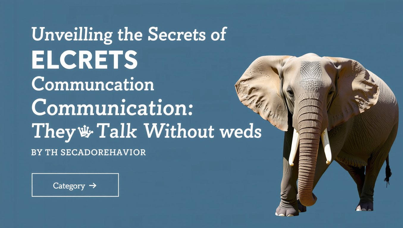 Unveiling the Secrets of Elephant Communication: How They Talk Without Words