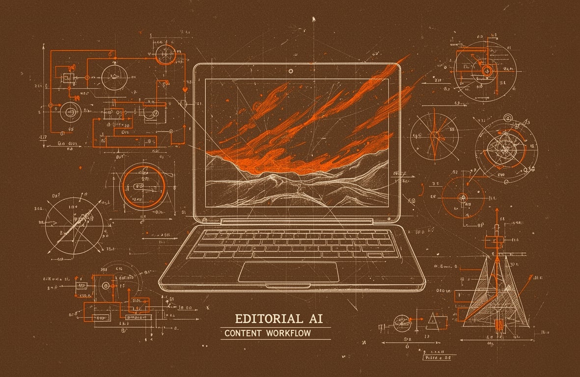 Creative team reviewing AI content drafts
