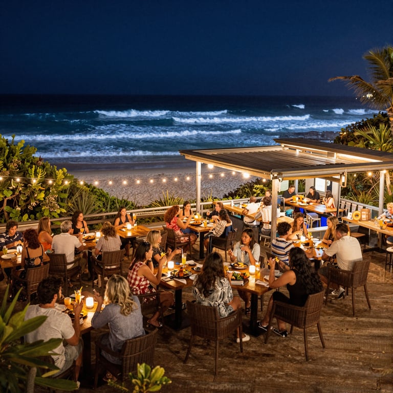 Coast Australia Nightlife at 12 Rocks: Premier Seafood Beach Bar and Cocktail Haven