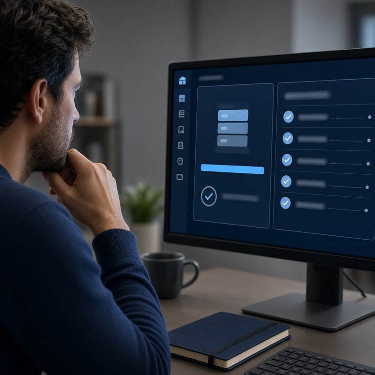 Joomla administrator reviewing a complete backup archive and restoration checklist on a desktop screen