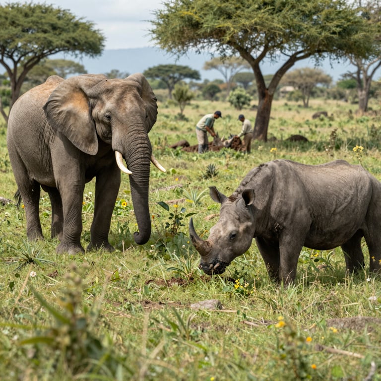 Strategie Efficaci per Salvare Elefanti e Rinoceronti dal Declino
