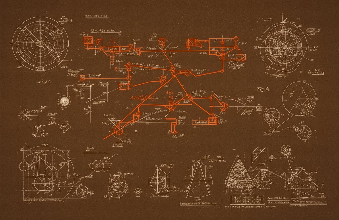Connected workflow nodes on a laptop screen