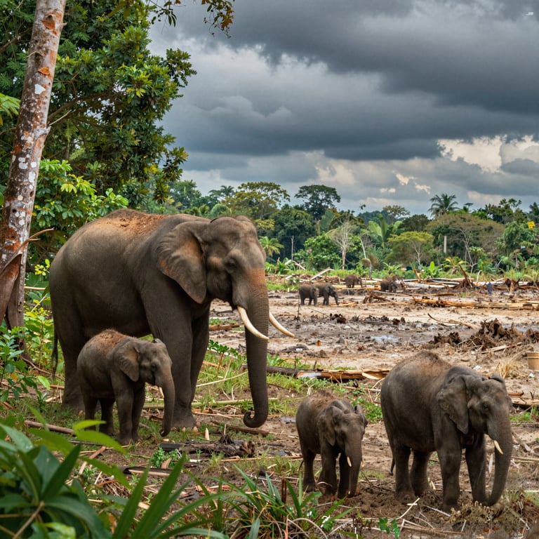 Minacce Crescenzi agli Habitat degli Elefanti e Strategie per la Loro Salvaguardia