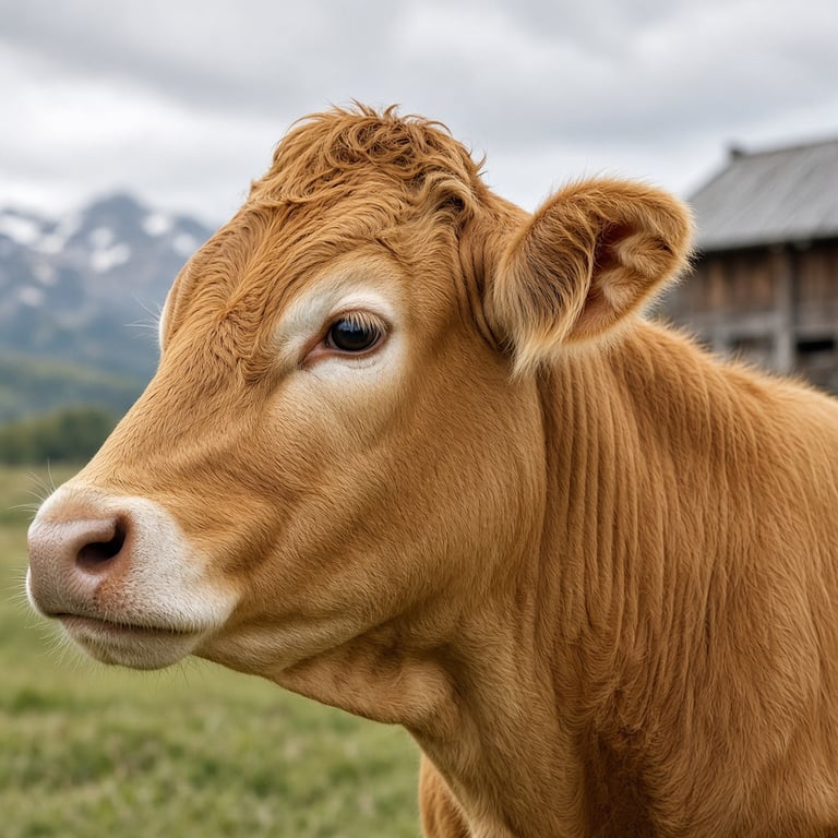 Limousin-ku med den karakteristiske gylne pelsen