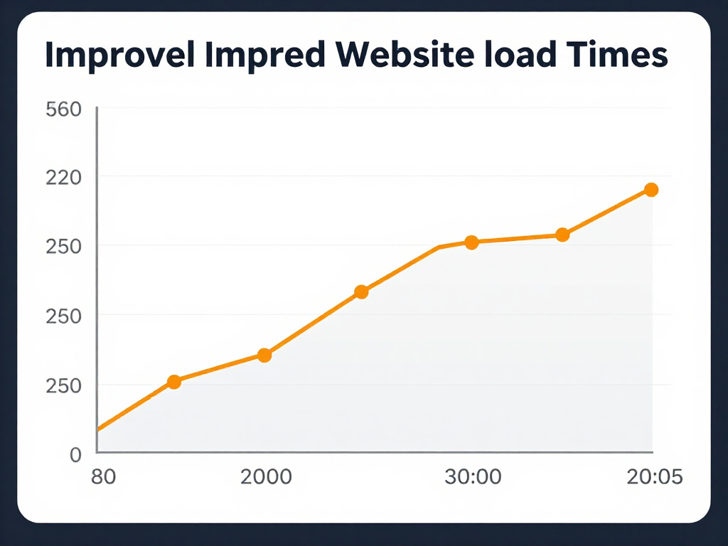 A graph showing improved website load times.