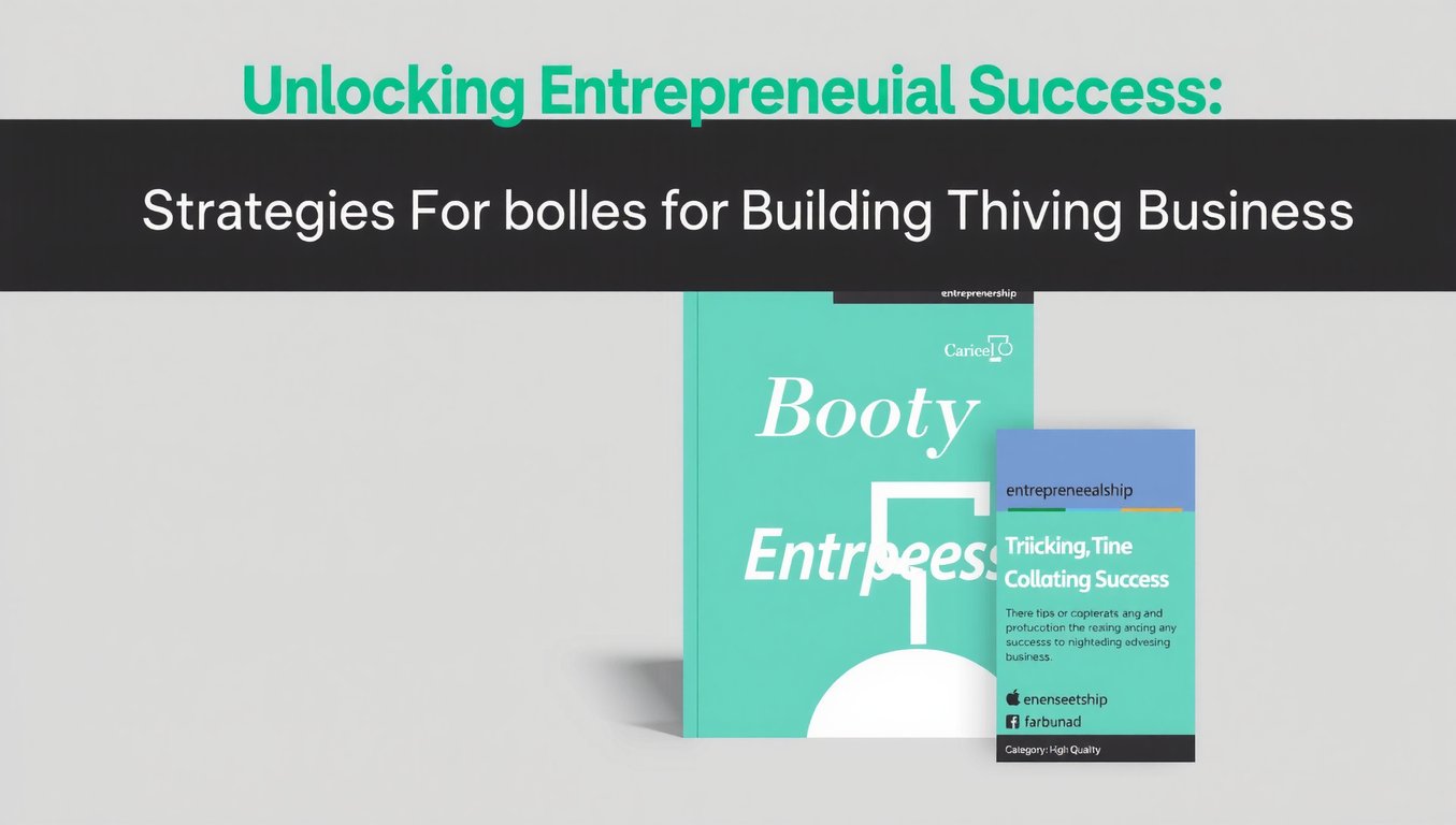 Unlocking Entrepreneurial Success: Strategies for Building a Thriving Business