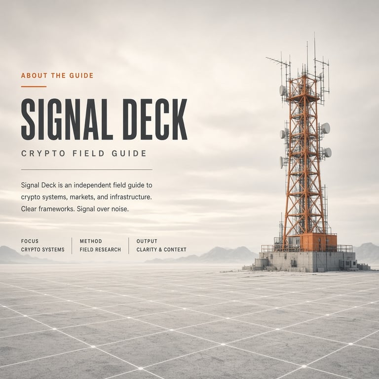 Orange signal tower above a pale analytical grid