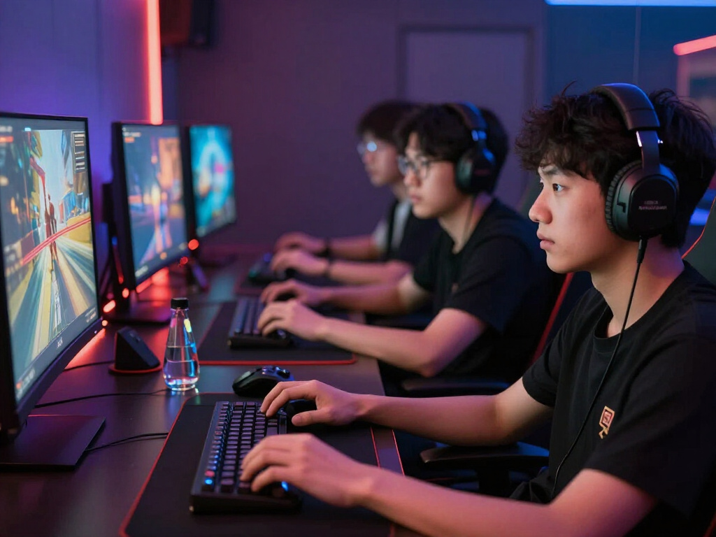 Gaming enthusiasts discussing their favorite video games