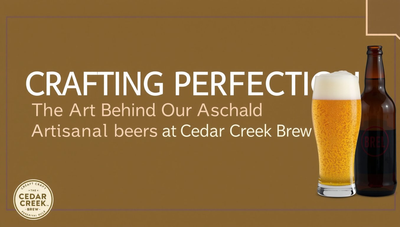 Crafting Perfection: The Art Behind Our Artisanal Beers at Cedar Creek Brew