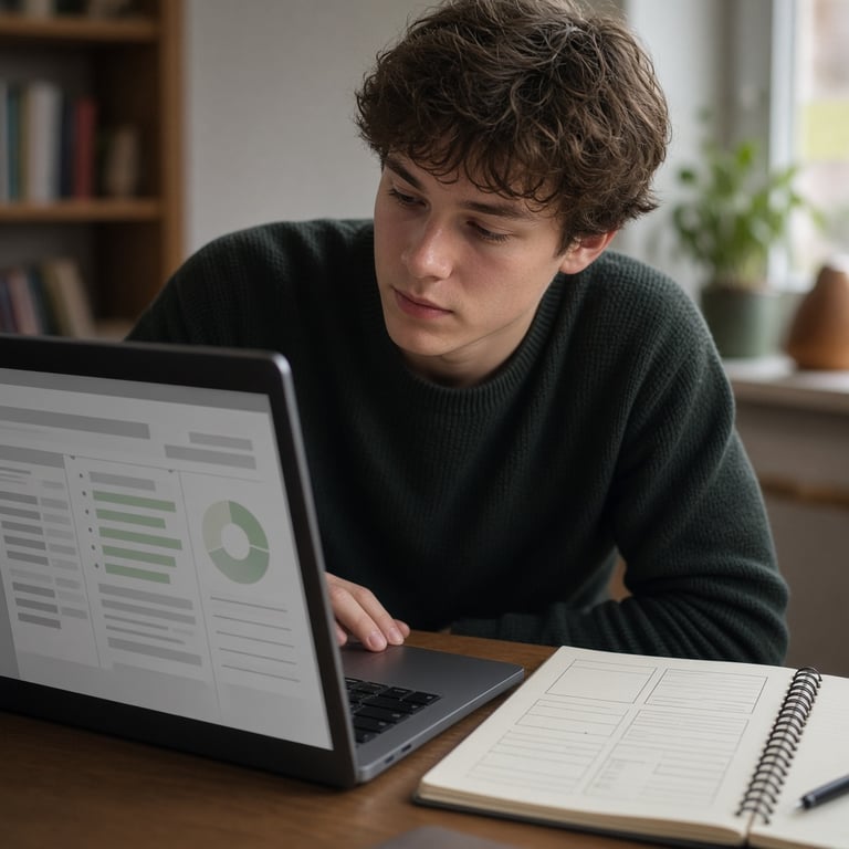 Kandidaat bereidt zich aan een laptop voor op een beroepsexamen in Nederland