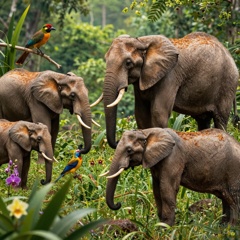 Iniziative Globali per Proteggere la Biodiversità degli Elefanti Forestali