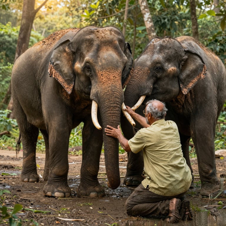 Soccorso Urgente per Elefante Esausto da Decenni di Sfruttamento Intensivo