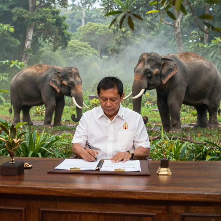 Il Presidente Prabowo Firma Decreto per Proteggere Elefanti e Finanziare Parchi Nazionali