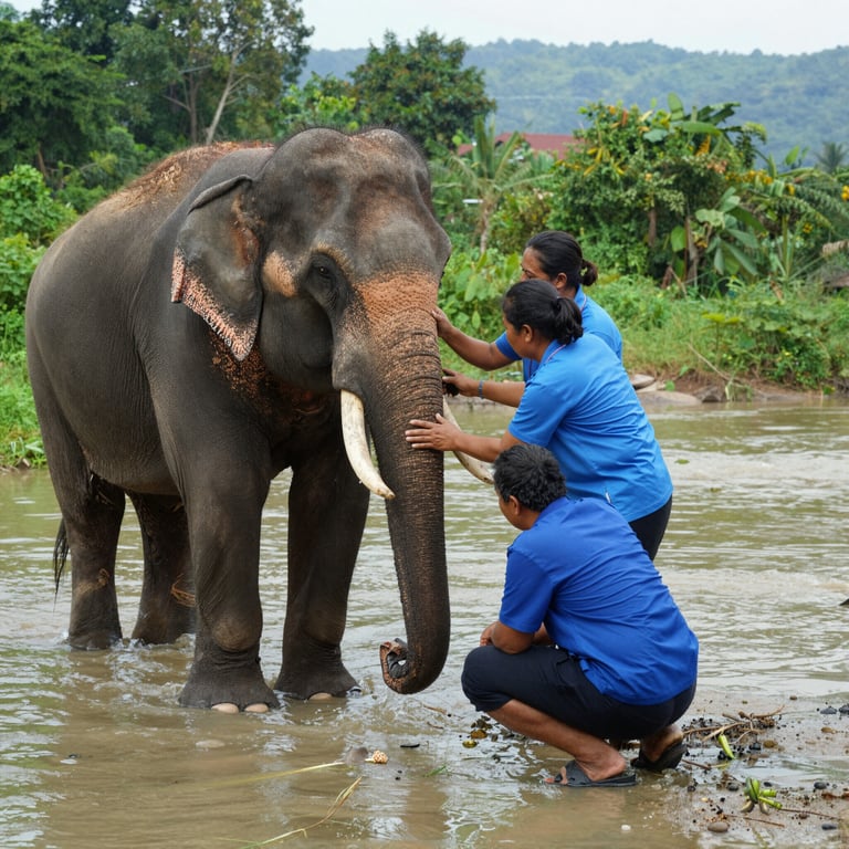 Organizzazione non profit thailandese: cure vitali per proteggere elefanti sofferenti