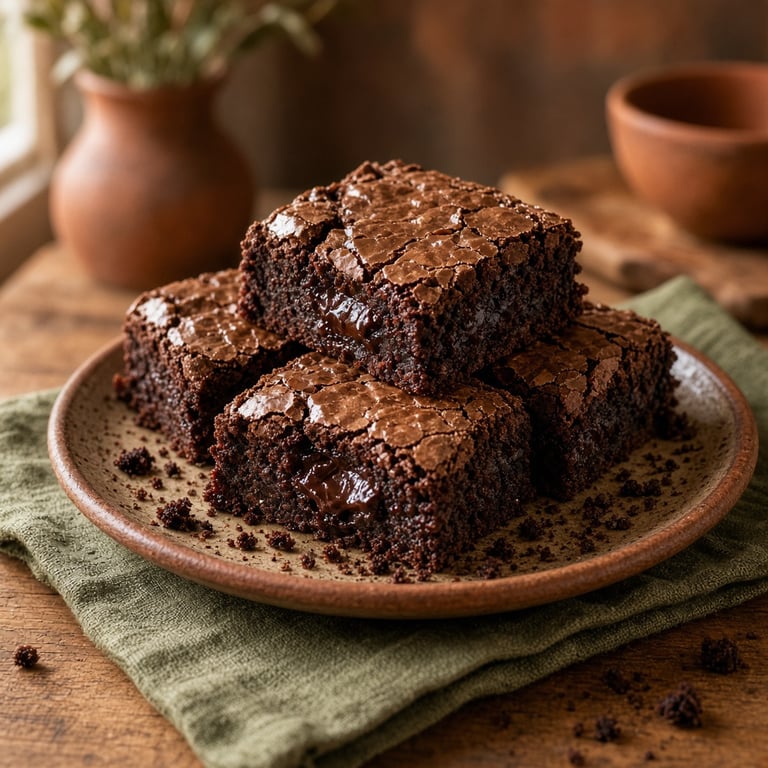 Smeuïge chocolade brownies met zachte binnenkant en stevige randjes