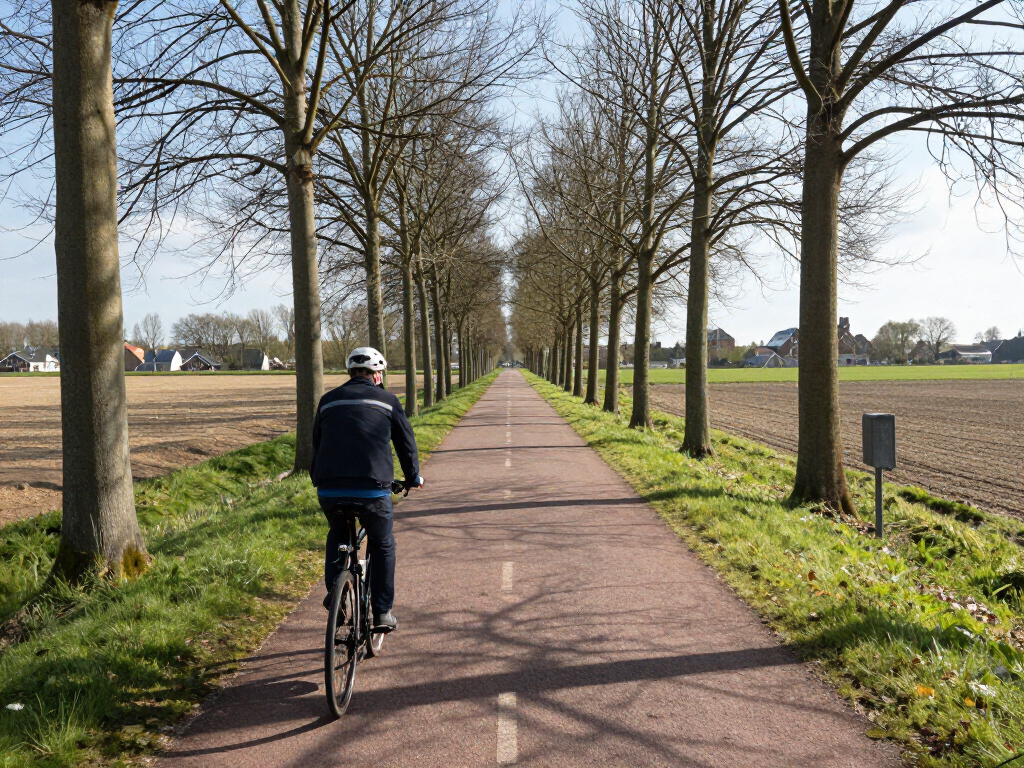 Foto van een veilige fietsroute