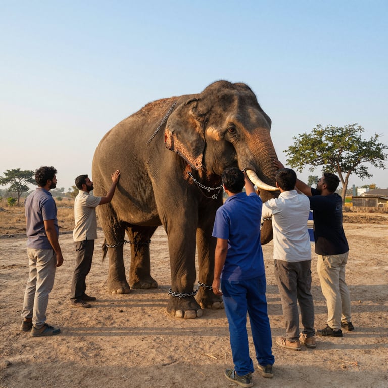 Wildlife SOS Avvia Salvataggio Urgente per Elefante Ferito da Lavoro Forzato