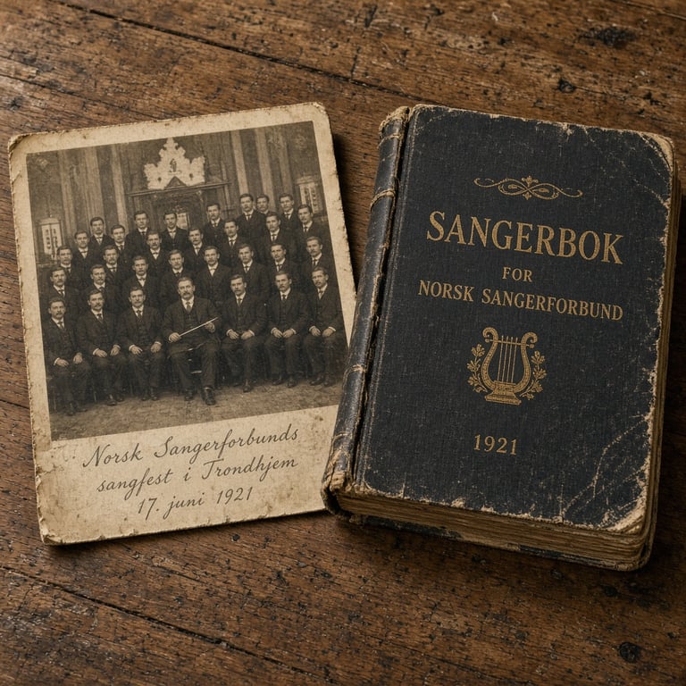 Et gammelt norsk sanghefte og et historisk korbilde