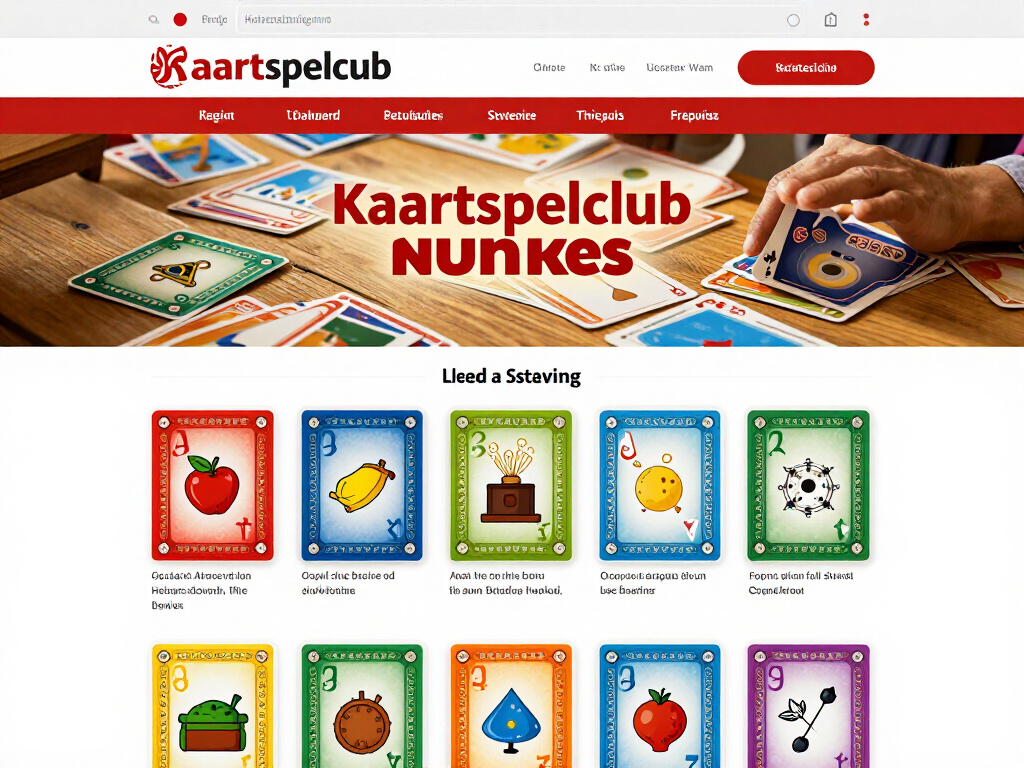 Een screenshot van de Kaartspelclub-website met een veelkeuze van spelregels en strategieën.