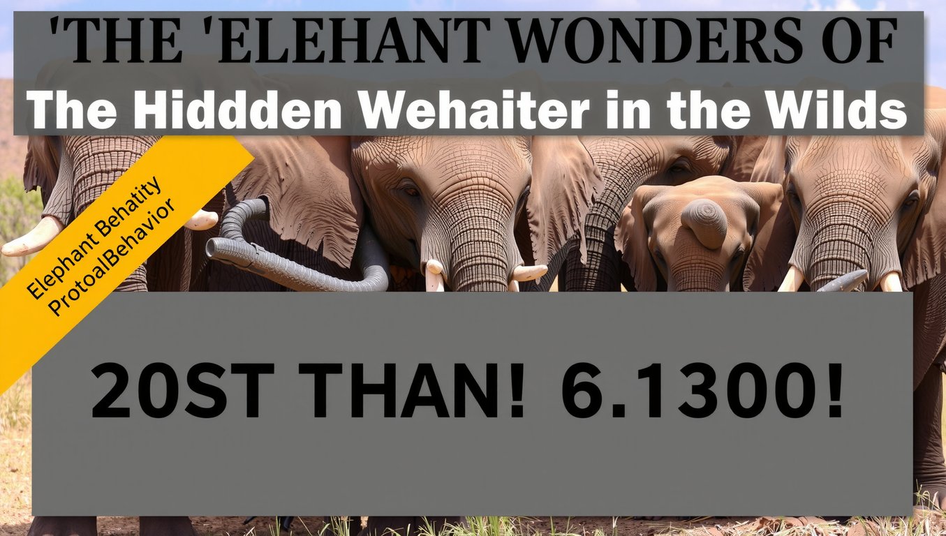 The Hidden Wonders of Elephant Social Bonds in the Wild