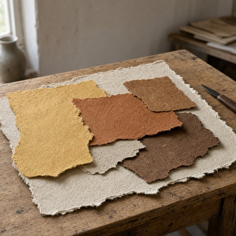 Werken met papier en karton voor collage, reliëf en gelaagd werk