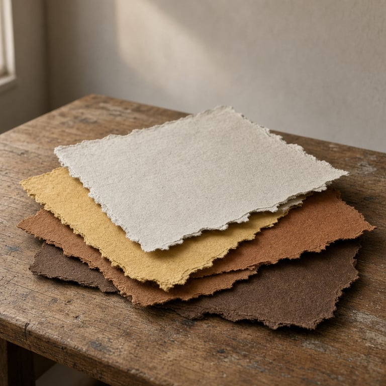43 ideeën over werken met papier voor collage, reliëf en schilderen