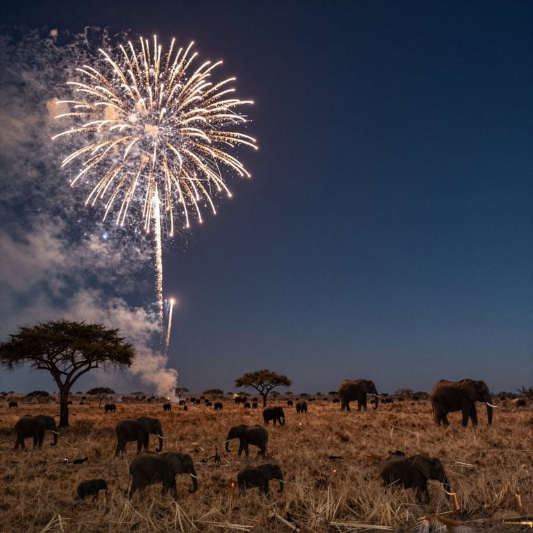 Fuochi d'Artificio come Strumento Innovativo contro il Bracconaggio in Tanzania