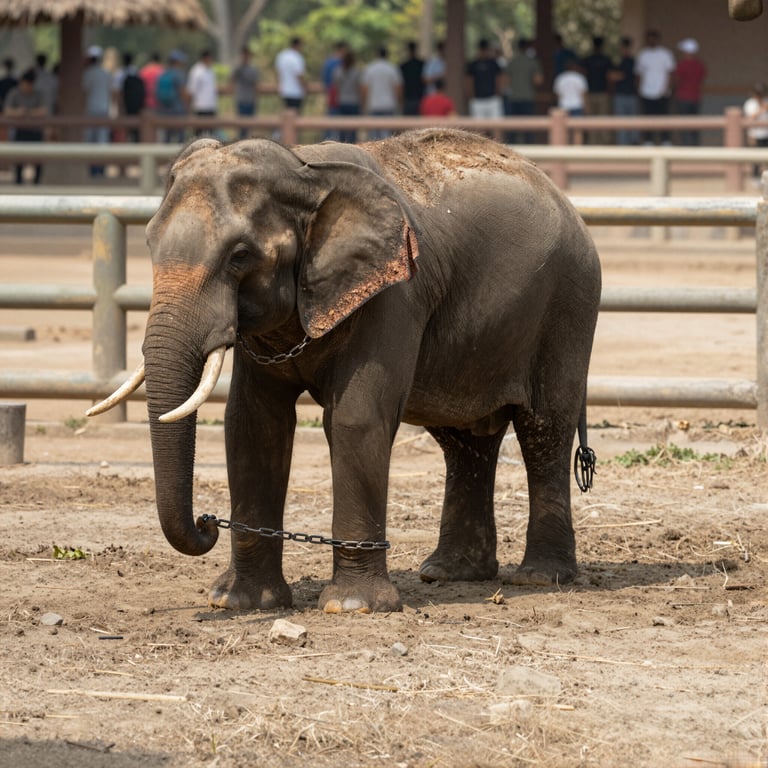 Rapporto choc: Due elefanti su tre in turismo vivono in condizioni terribili