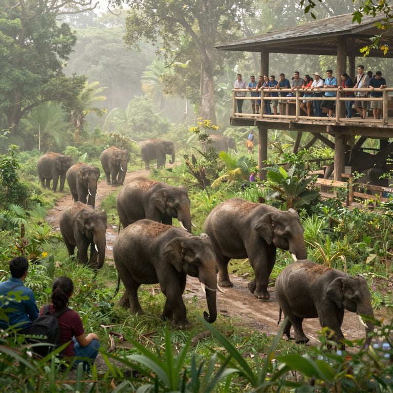 Esplora modi sostenibili per avvistare elefanti rispettando l'ambiente naturale