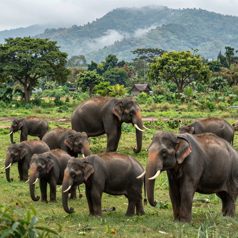 Iniziative per la Conservazione e Cura della Popolazione Elefanti in Thailandia