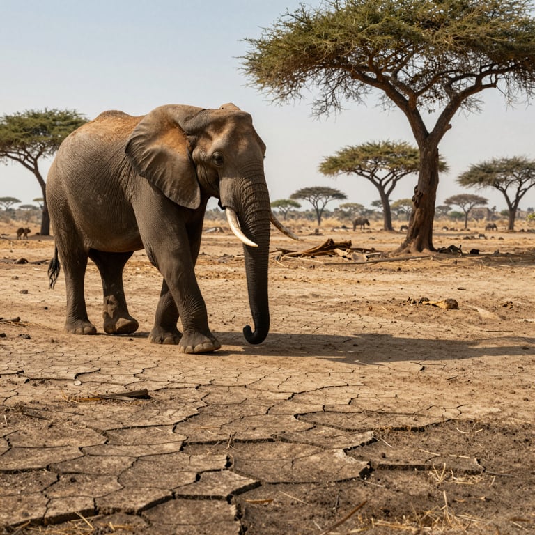 Come il Cambiamento Climatico Sta Colpendo gli Elefanti Africani