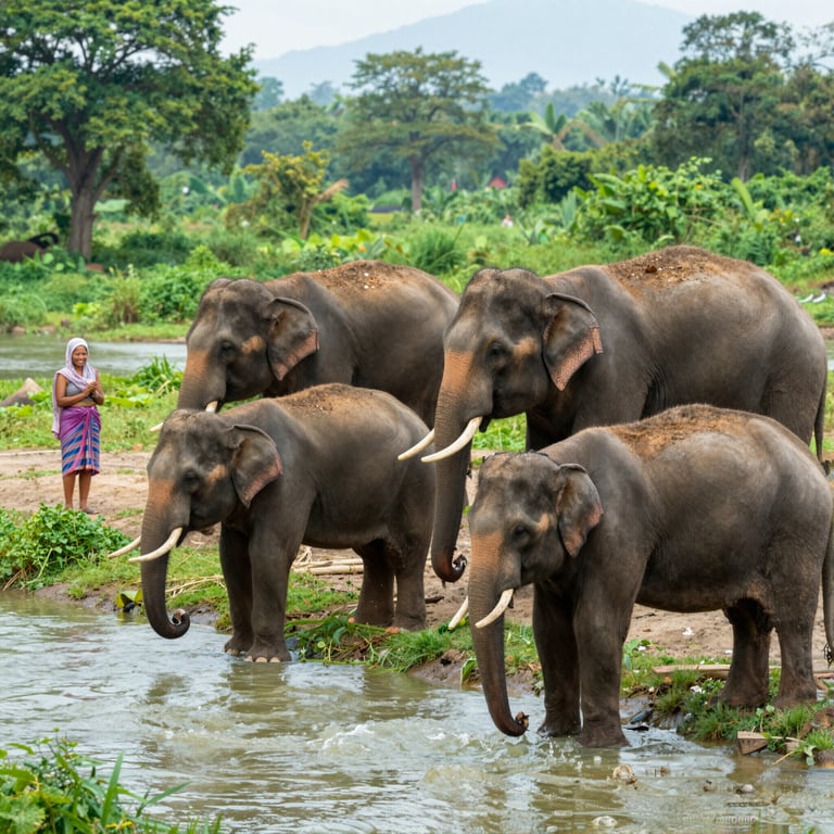 Convivenza armonica tra elefanti e comunità per salvaguardare il loro habitat naturale