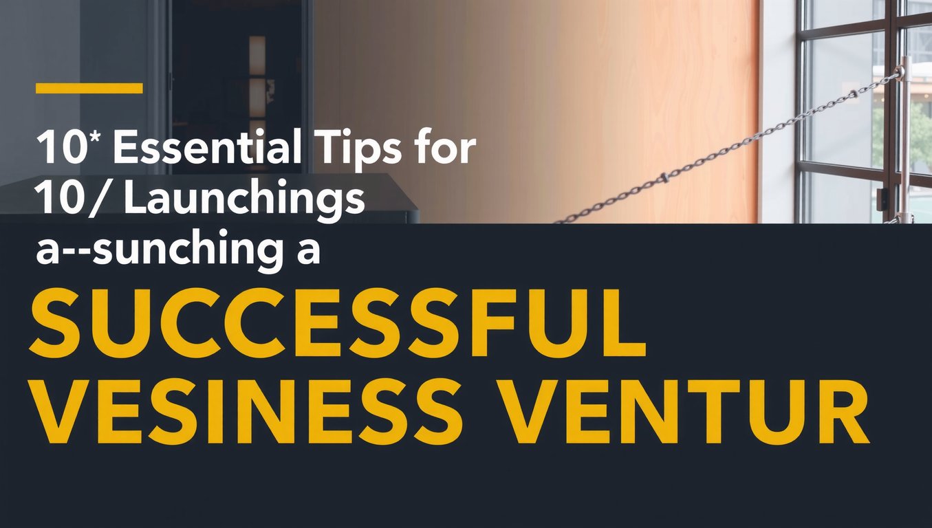 10 Essential Tips for Launching a Successful Business Venture