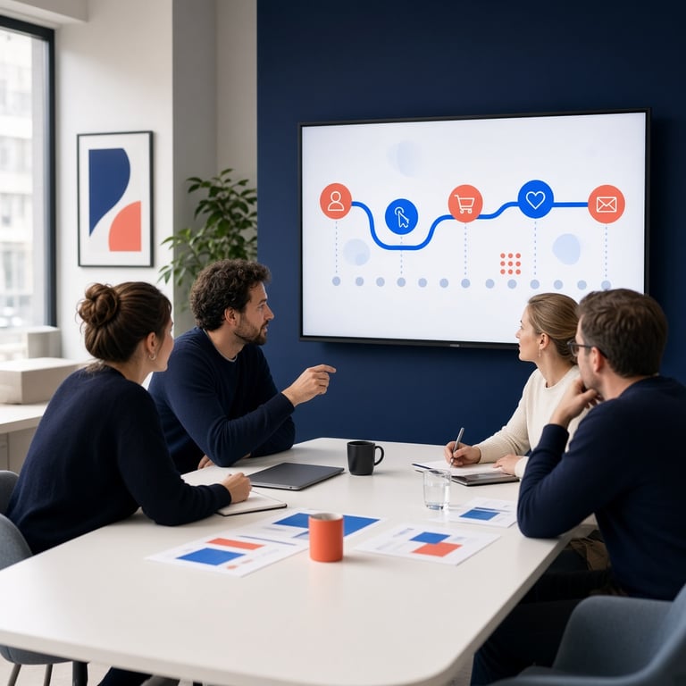 Digitale marketingstrategie voor doelen, doelgroep, klantreis, kanalen, content en conversie