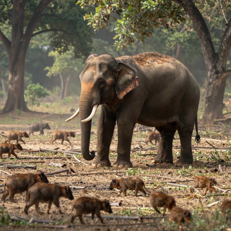 Proteggere gli Elefanti Selvatici dal Bracconaggio e Habitat in Pericolo
