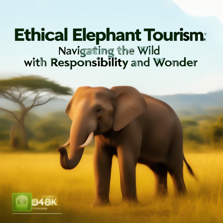 Ethical Elephant Tourism: Navigating the Wild with Responsibility and Wonder